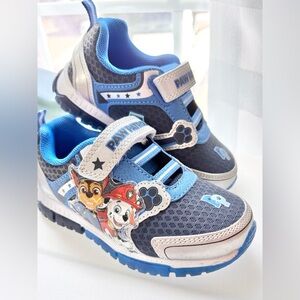 Paw Patrol Boys Blue and Gray Velcro Sneakers